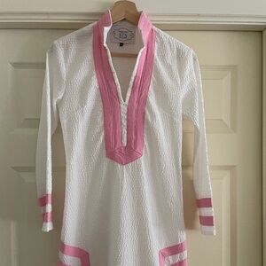 Sail To Sable Seersucker Tunic Dress